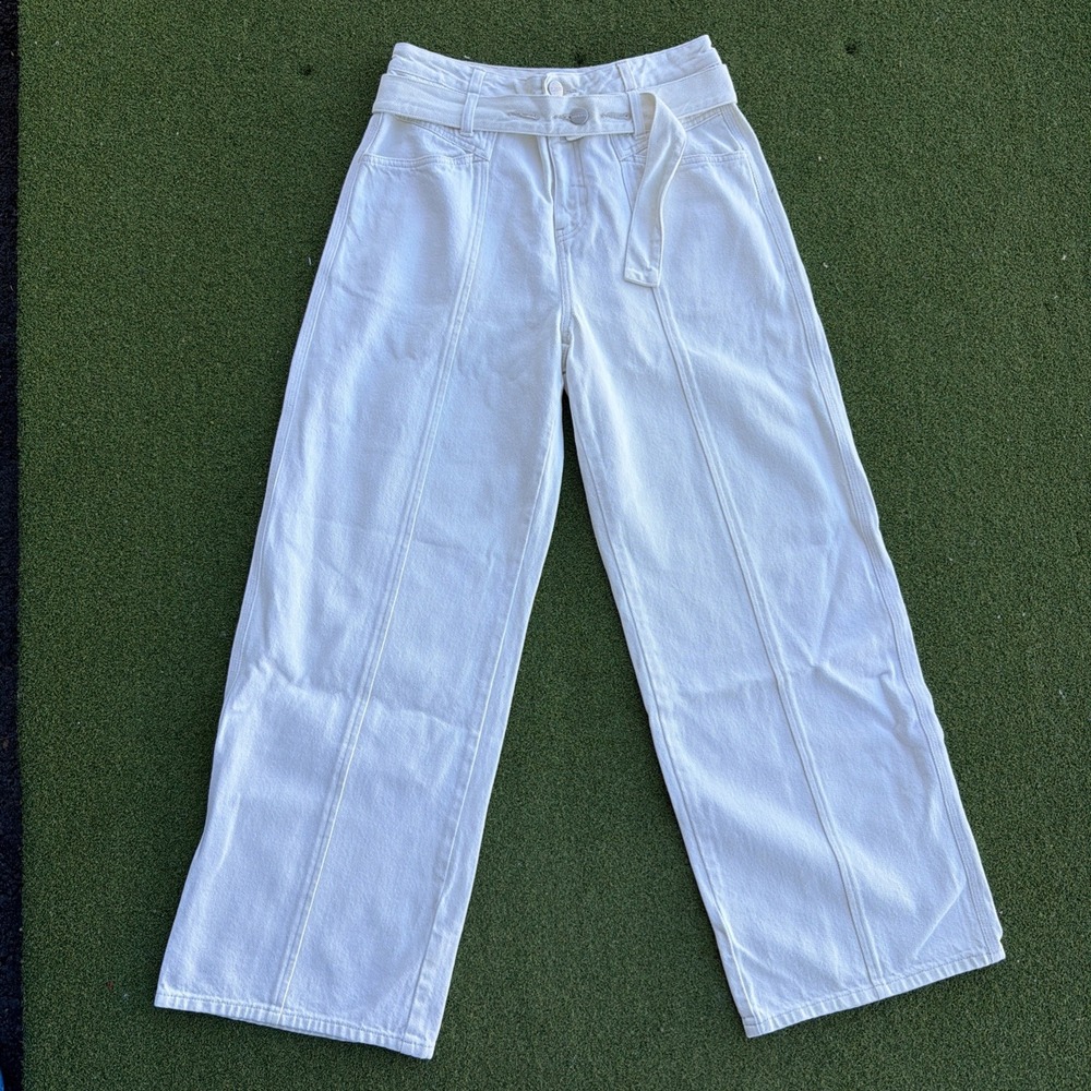 Closed Wide Leg Jeans Womens 27 Excellent Organic Cotton Made in Italy Off White